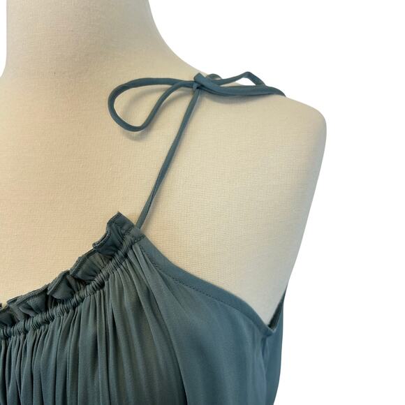 Modern Citizen Aileen Tie Shoulder Pleated Midi Dress Slate Blue Women’s Size S - Picture 11 of 13